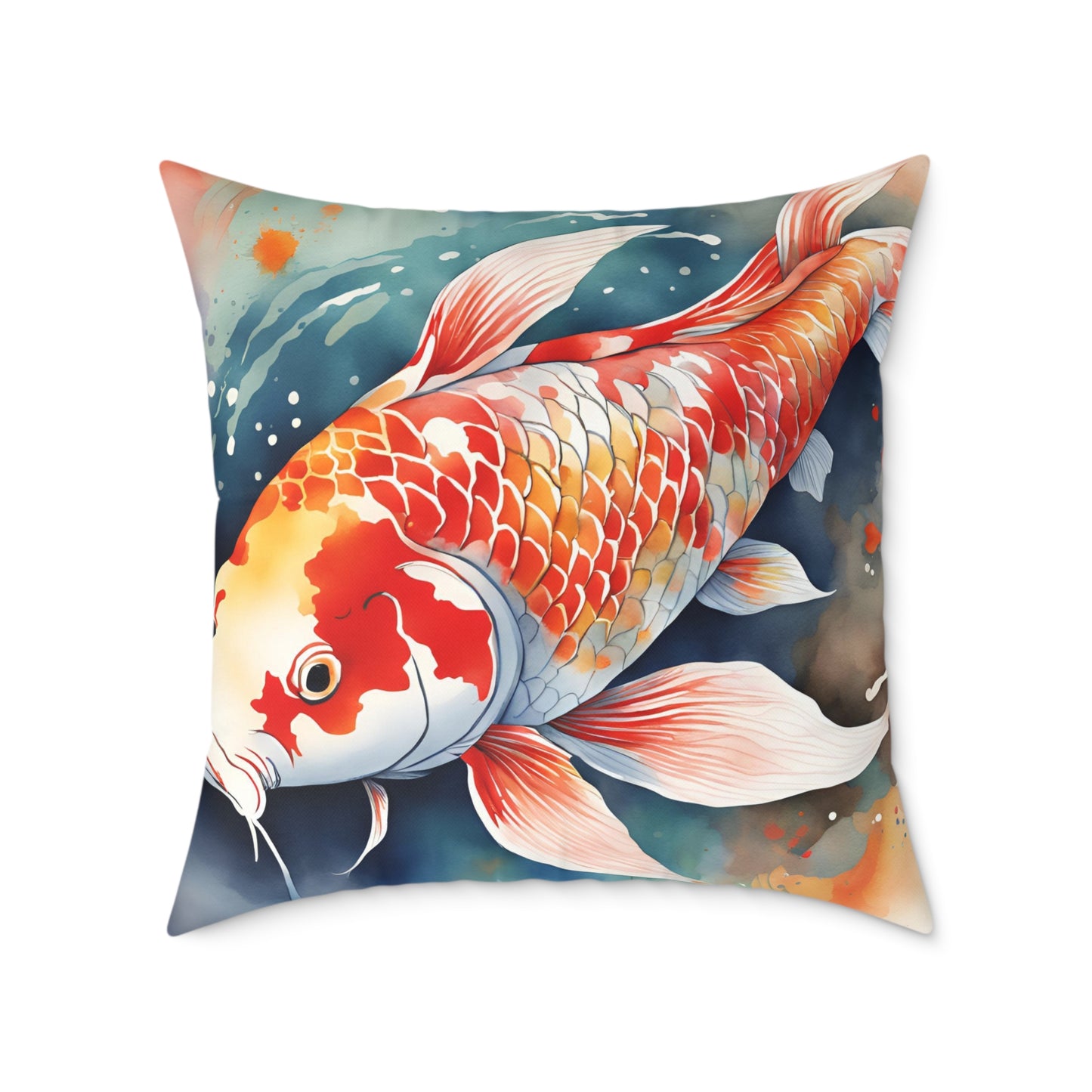 Koi Carp 04 Poly Pillow - Natures Beauty Design