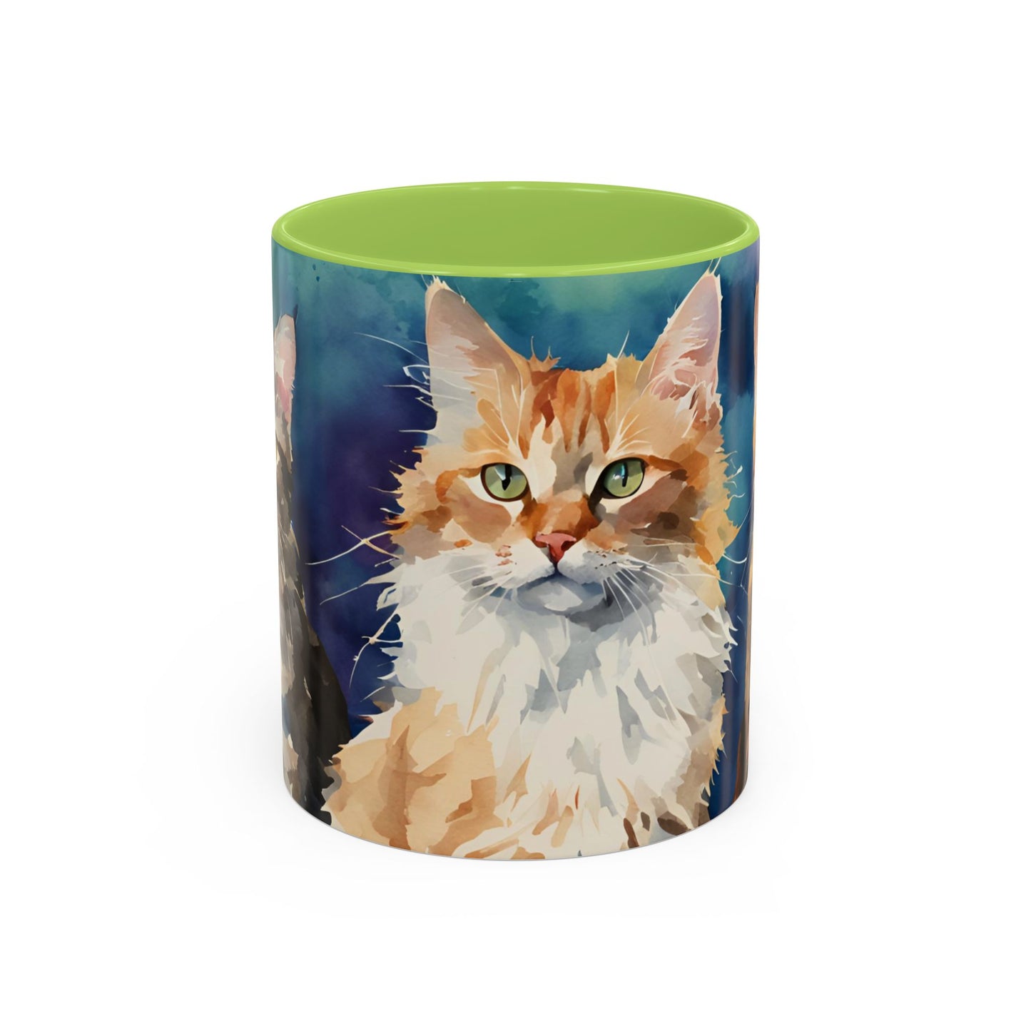 Multicoloured Kitties 8 Accent Mug 11oz