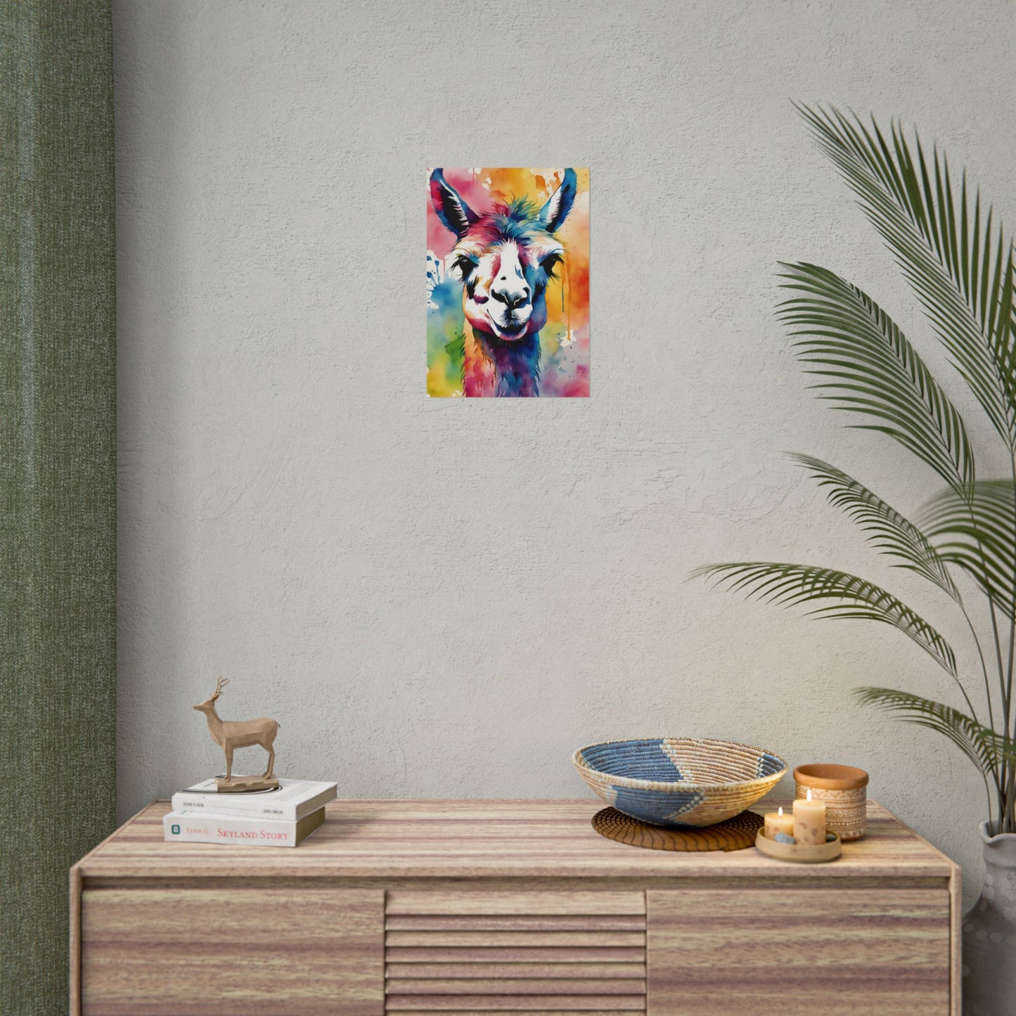 Multicolored Llama Lovin 4 Matte Vertical Poster