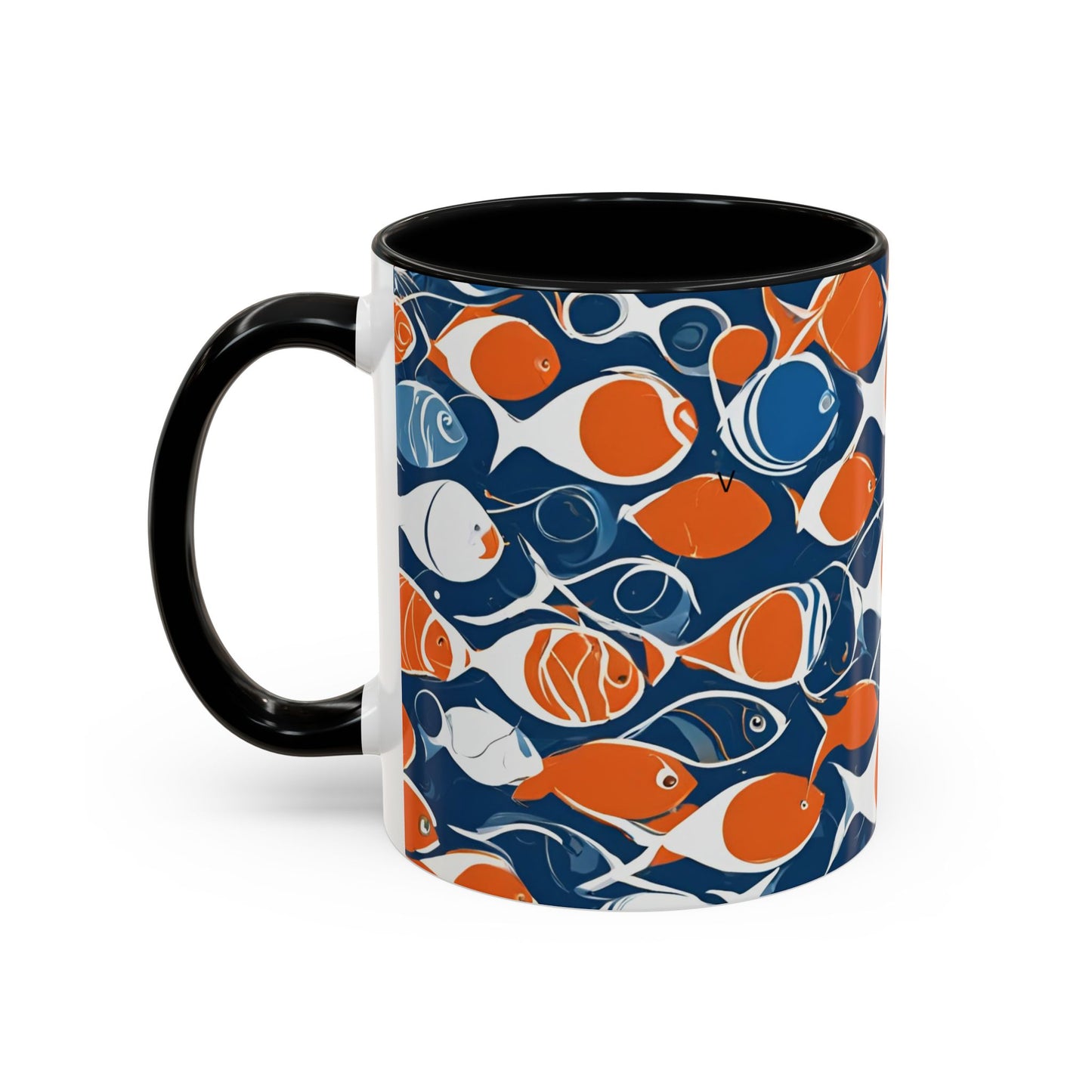 Orange Fish 08 Accent Coffee Mug (11oz)