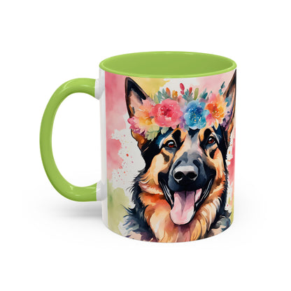 German Shepherd 03 Accent Coffee Mug - Dog Lover Gift