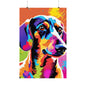 Multicolored Dachshund 3 Matte Vertical Poster