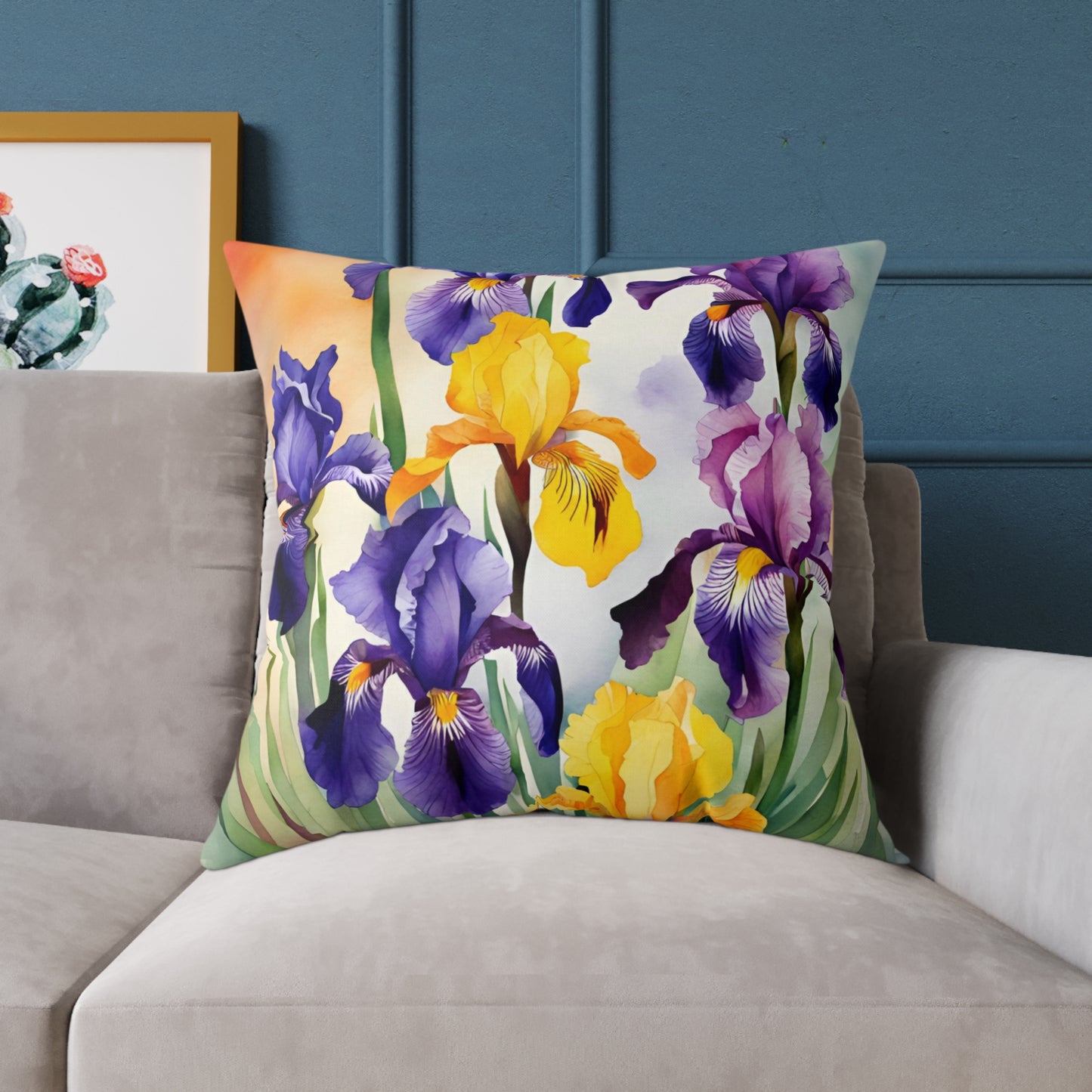 Irises 04 Poly Pillow - Natures Beauty Design