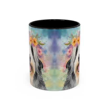 Bearded Collie 02 Accent Coffee Mug - Dog Lover Gift