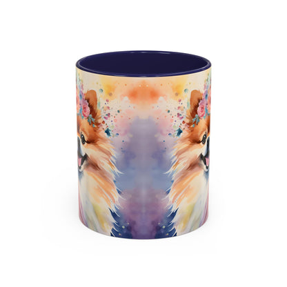 Pomeranian 04 Accent Coffee Mug - Dog Lover Gift