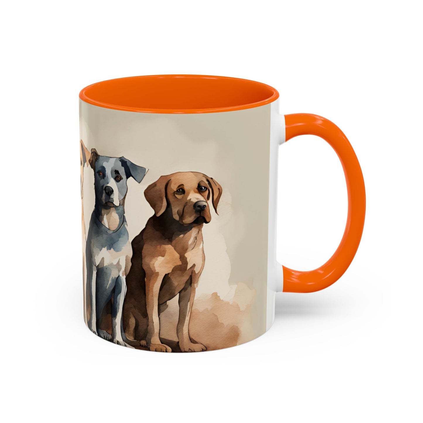 Doggies in a Row 4 Accent Mug 11oz