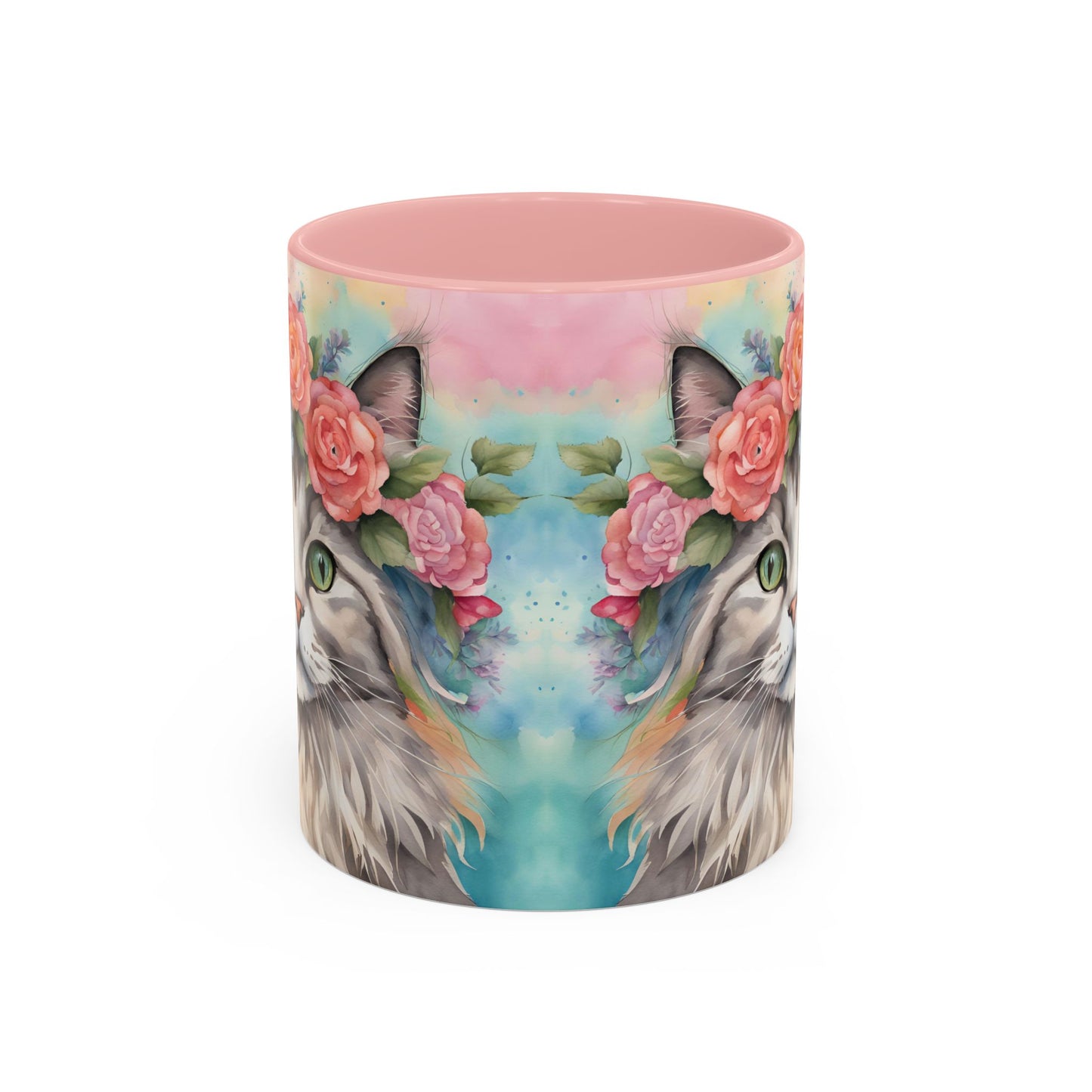 Floral Rag Doll Cat 03 Accent Coffee Mug - 11oz Perfect for Cat Lovers & Gifts