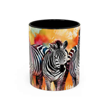 Multicoloured Zebra 1 Accent Mug 11oz