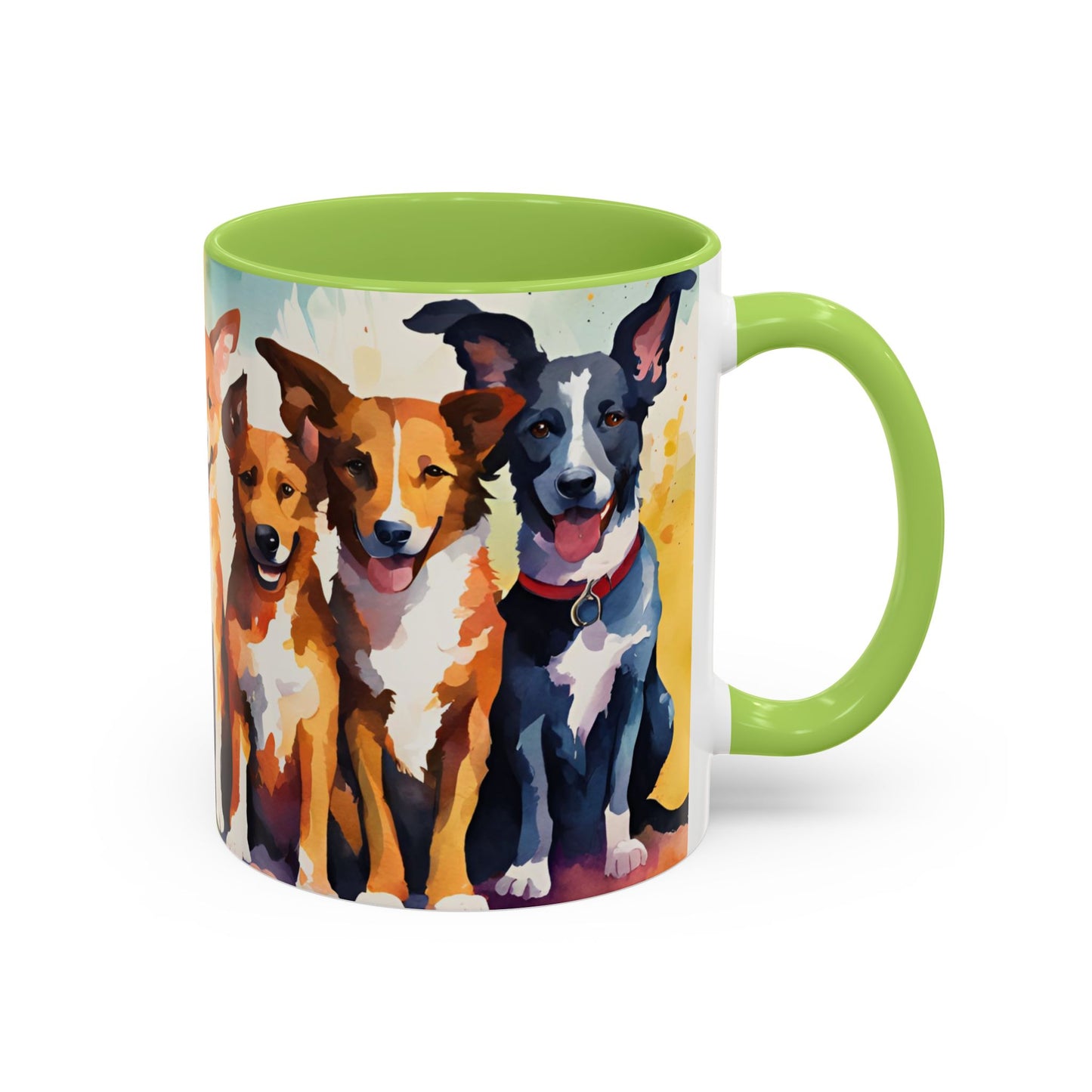 Multicoloured Doggies 11 Accent Mug 11oz