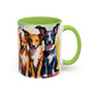 Multicoloured Doggies 11 Accent Mug 11oz