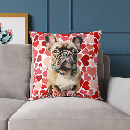 Personalized Valentine French Bulldog Poly Cushion/Pillow 5 sizes
