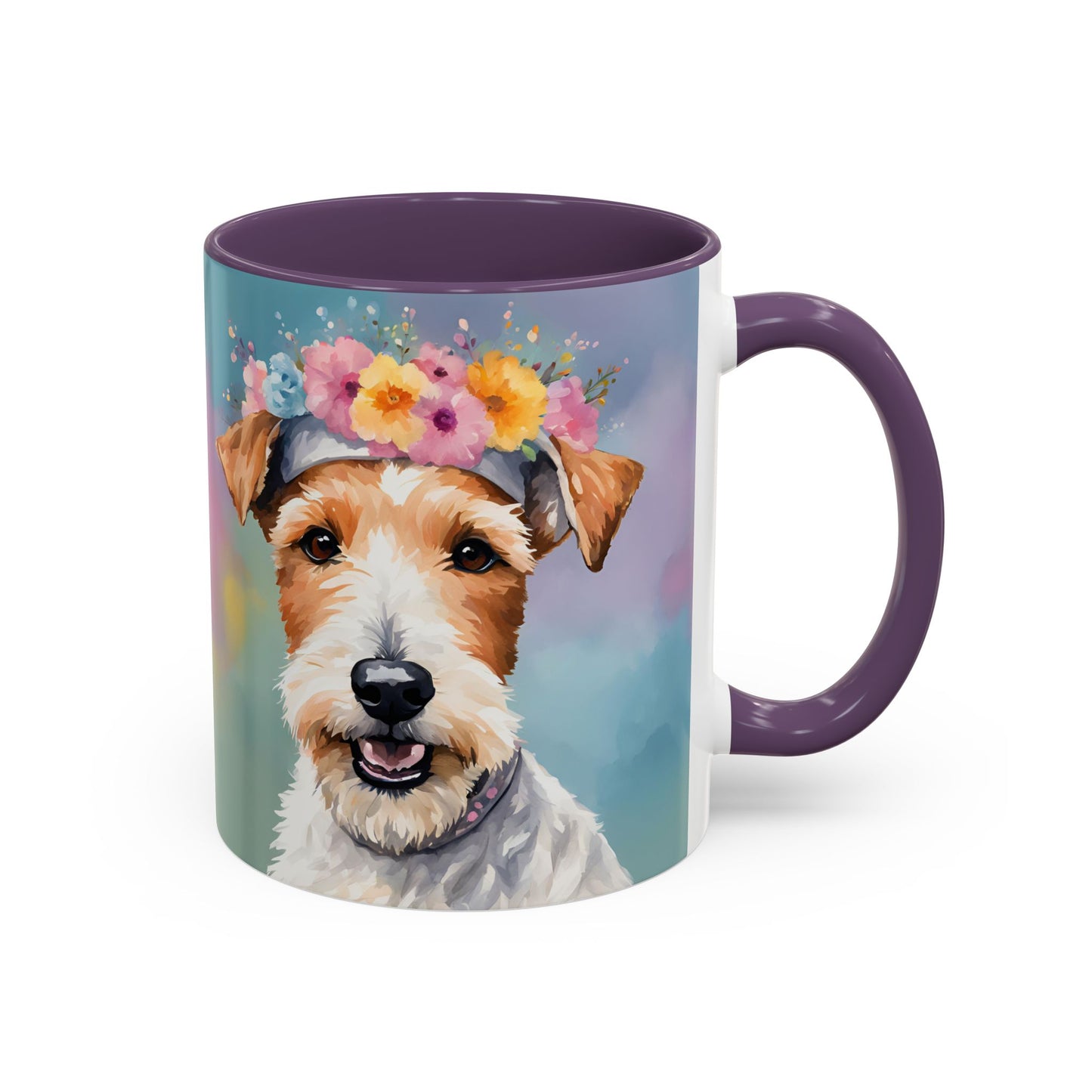 Fox Terrier 02 Accent Coffee Mug - Dog Lover Gift