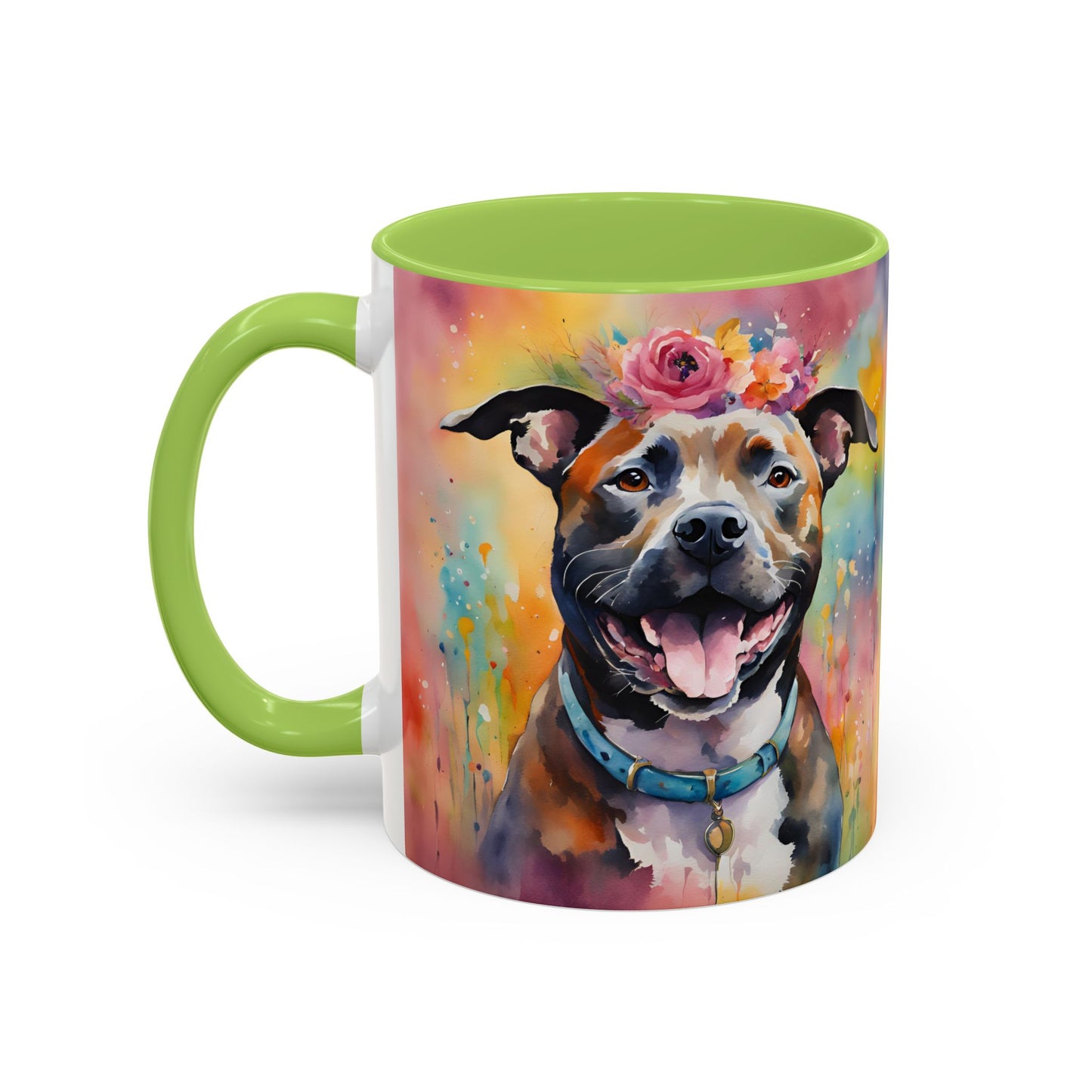 Staffordshire Bull Terrier 04 Accent Coffee Mug - Dog Lover Gift