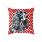Personalized Valentine Blue Roan Cocker Spaniel Poly Cushion/Pillow 5 sizes