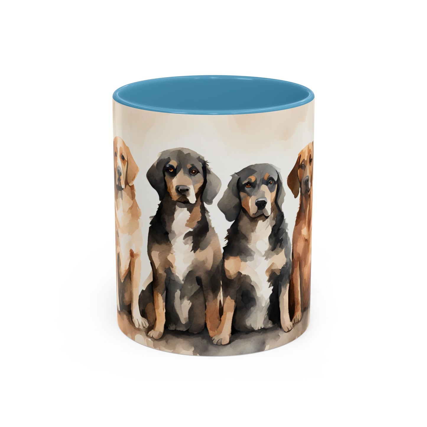Doggies in a Row 2 Accent Mug 11oz