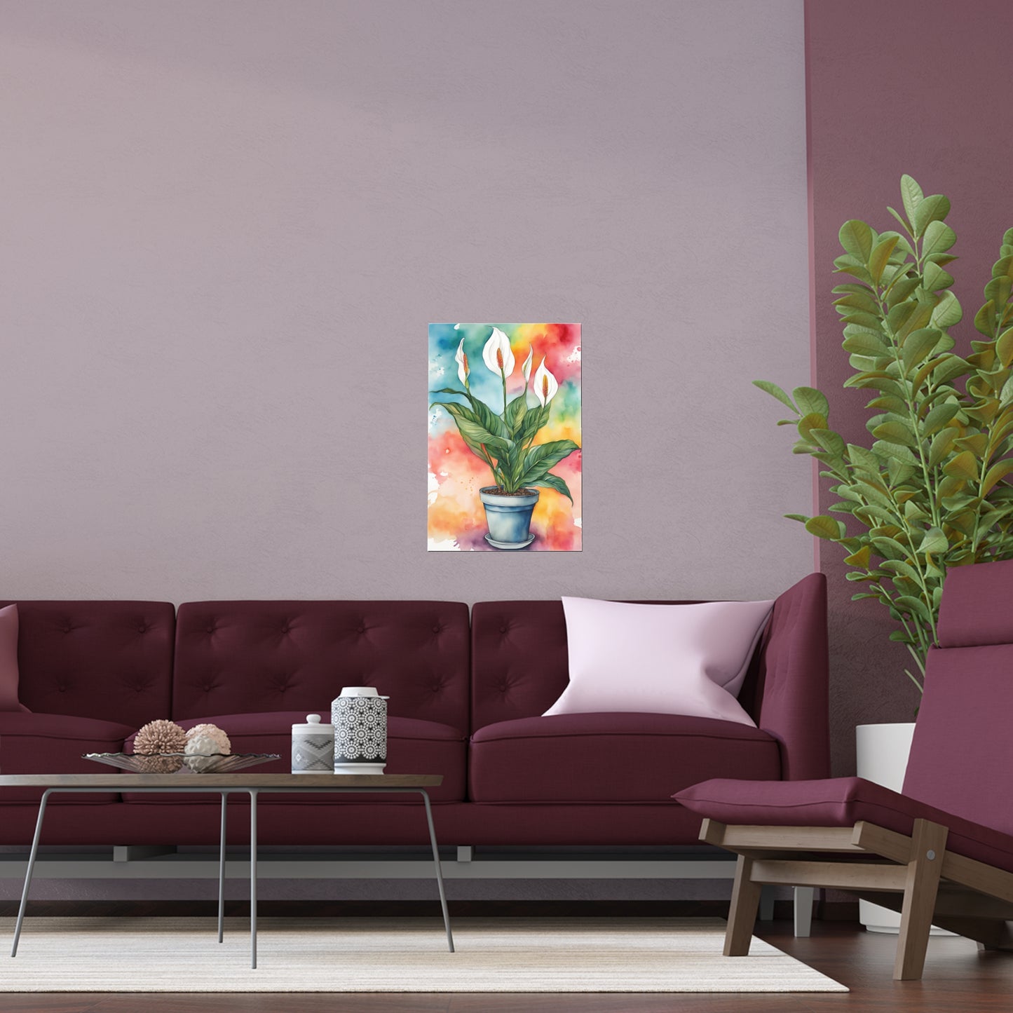 Multicoloured Pot Plant 20 Indoor and Outdoor Silk Posters