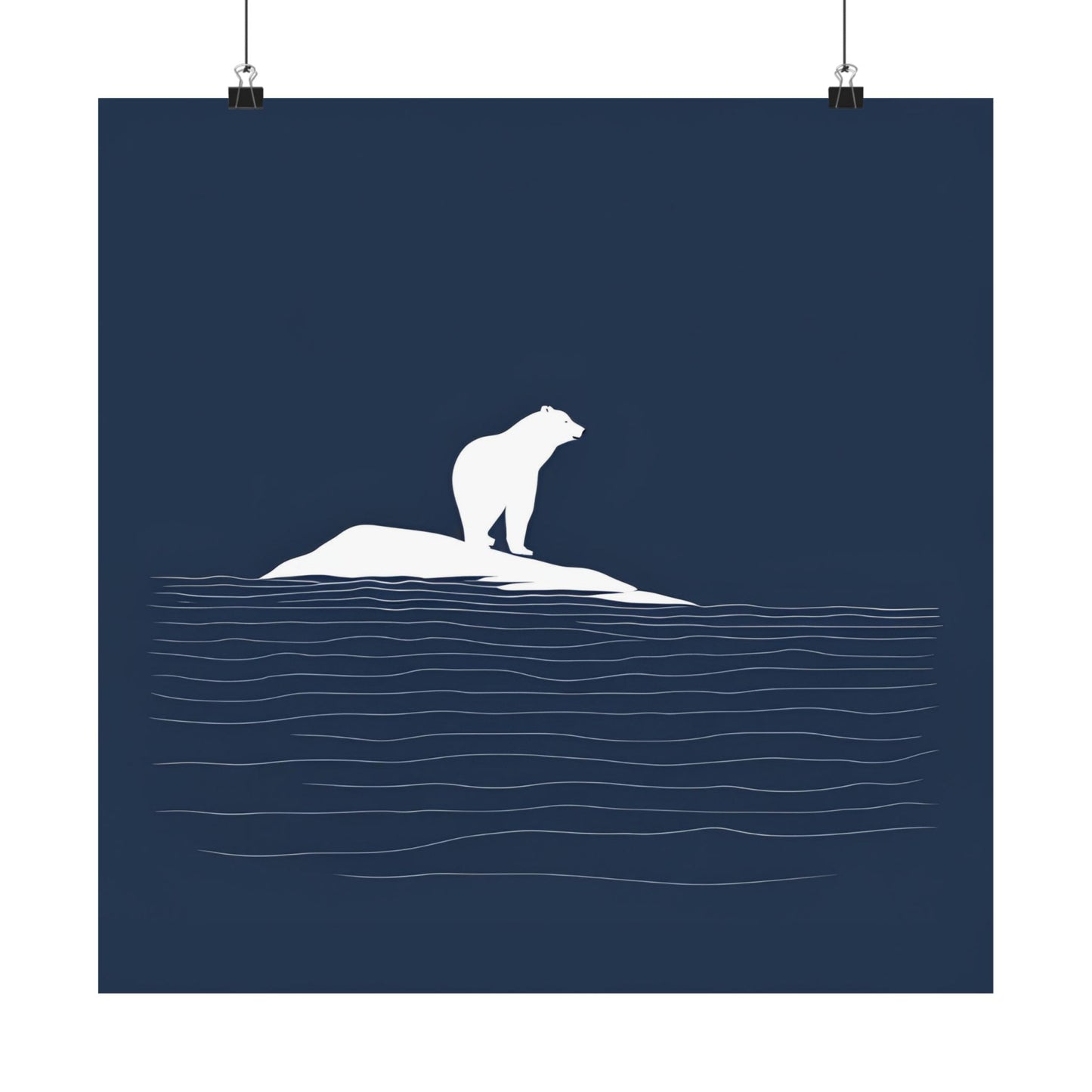 Lone Collection Polar Bear 10 Matte Square Posters