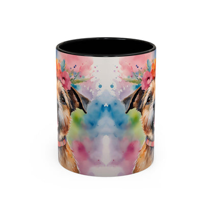 Border Terrier 04 Accent Coffee Mug - Dog Lover Gift