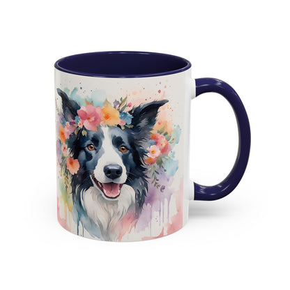 Border Collie 01 Accent Coffee Mug - Dog Lover Gift