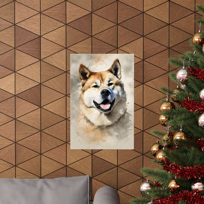Dogs Japanese Akita 04 Matte Vertical Poster