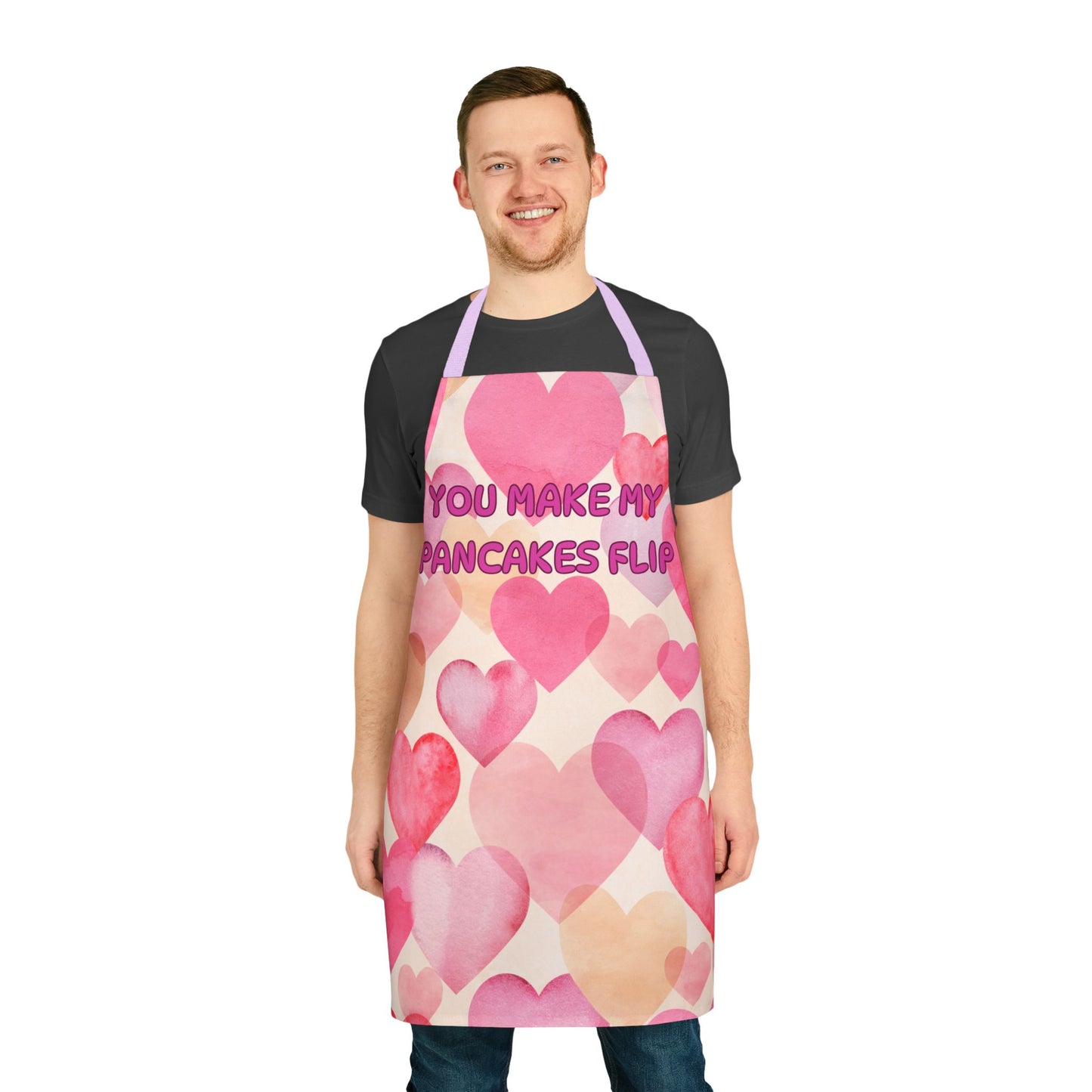 You Make My Pancakes Flip Valentines Apron, 5-Color Straps