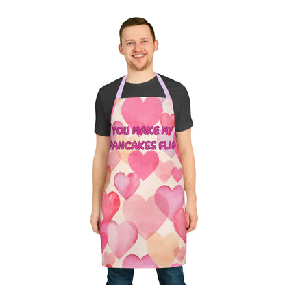 You Make My Pancakes Flip Valentines Apron, 5-Color Straps
