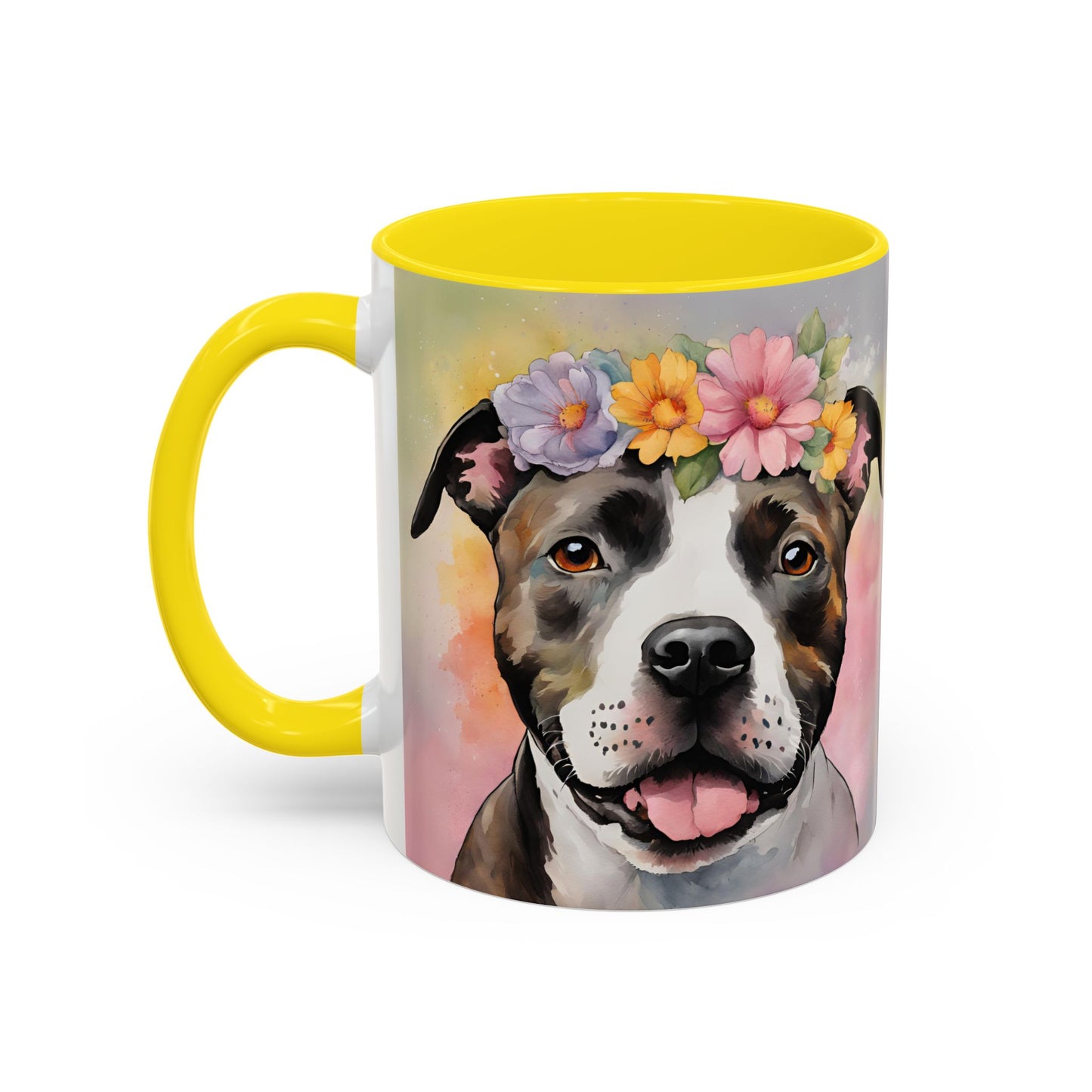 Staffordshire Bull Terrier 01 Accent Coffee Mug - Dog Lover Gift