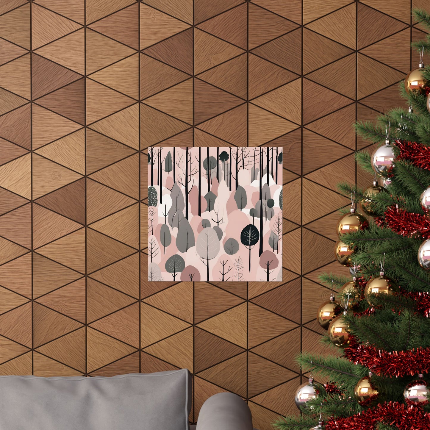 Lonely Forest Pink 16 Matte Square Posters