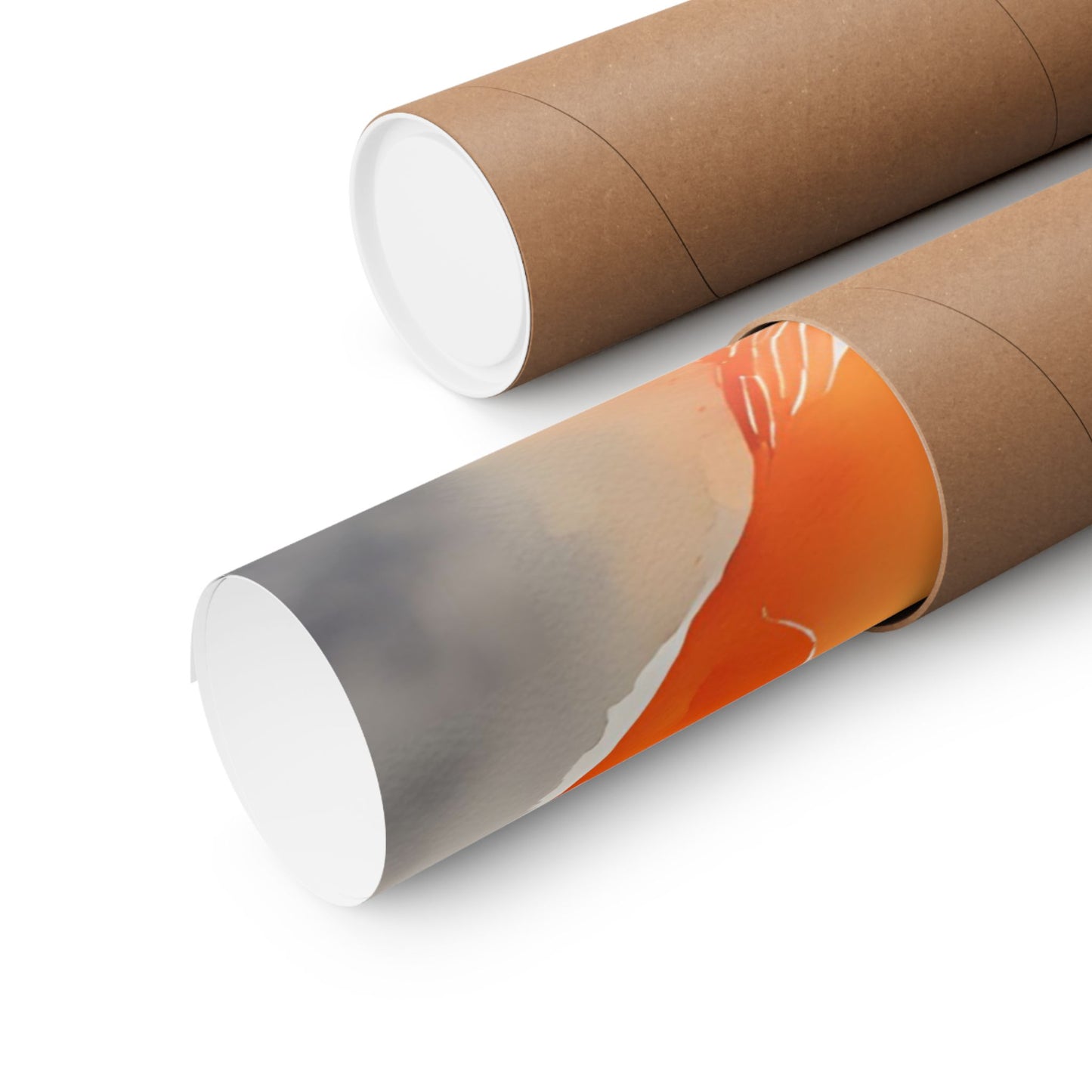 Abstract fish orange 10 Matte Vertical Posters