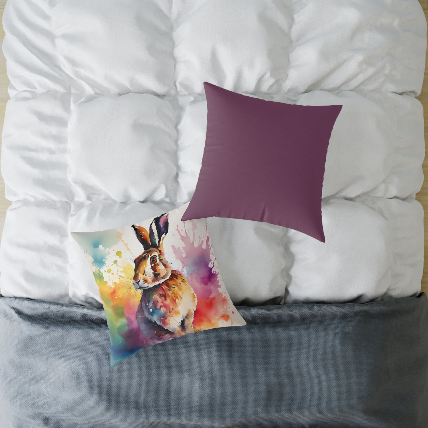 Hare 04 Poly Pillow - Natures Beauty Design