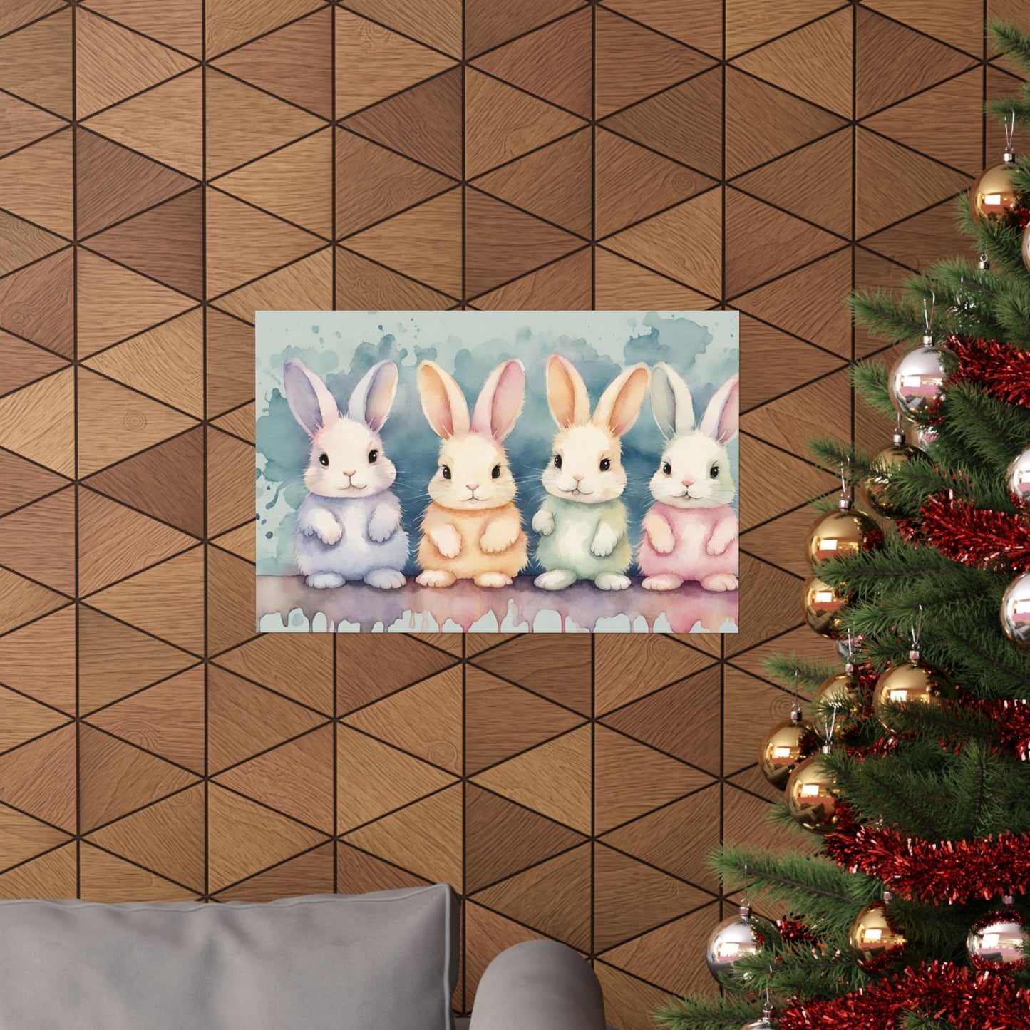 Nursery Bunnies 1 Matte Horizontal Posters