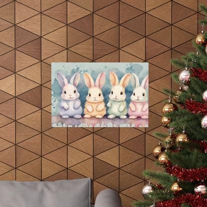 Nursery Bunnies 1 Matte Horizontal Posters