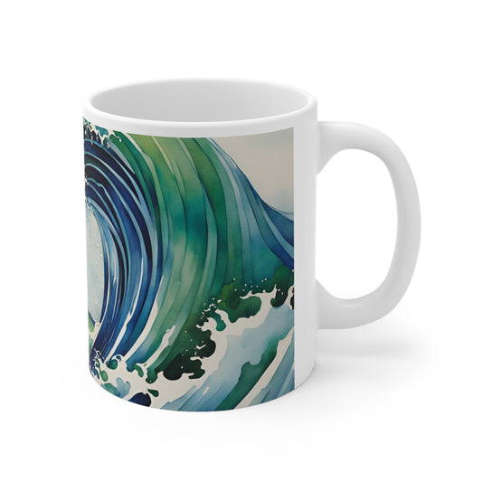 Japanese Waves 02 Mug - Nature's Beauty Collection