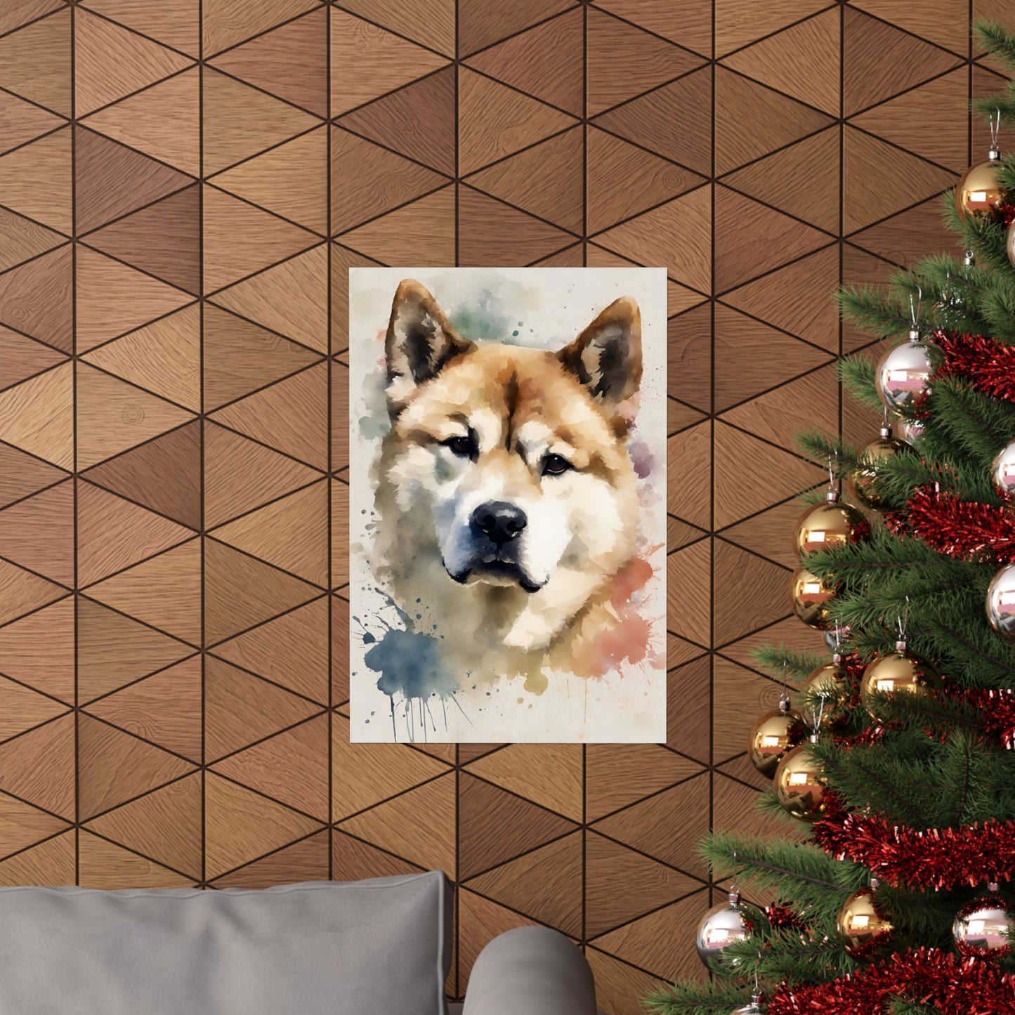 Dogs Japanese Akita 03 Matte Vertical Poster