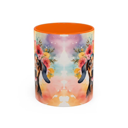 Dachshund 02 Accent Coffee Mug - Dog Lover Gift