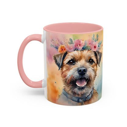 Border Terrier 01 Accent Coffee Mug - Dog Lover Gift