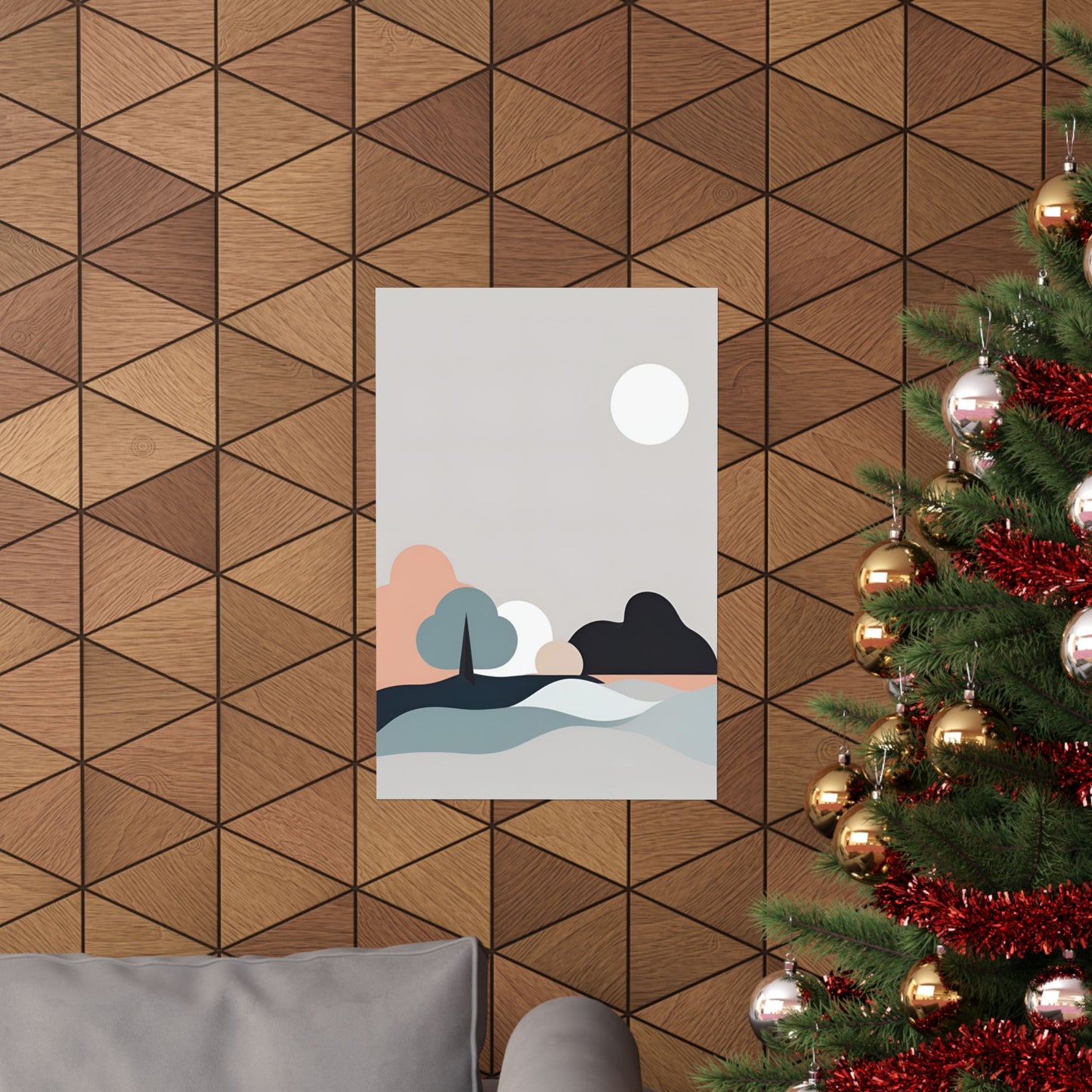 Nordic Winter Abstract 04 Matte Vertical Poster