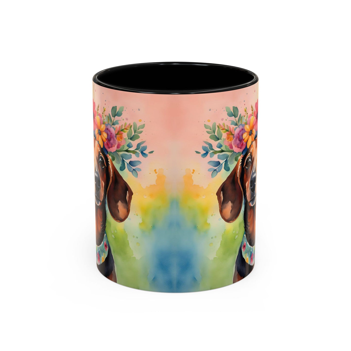 Dachshund 04 Accent Coffee Mug - Dog Lover Gift