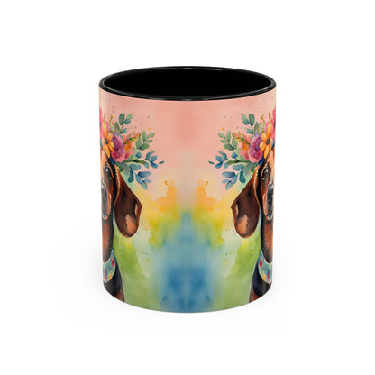 Dachshund 04 Accent Coffee Mug - Dog Lover Gift
