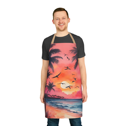 Tropical Sunset 01 Apron 5-Color Straps