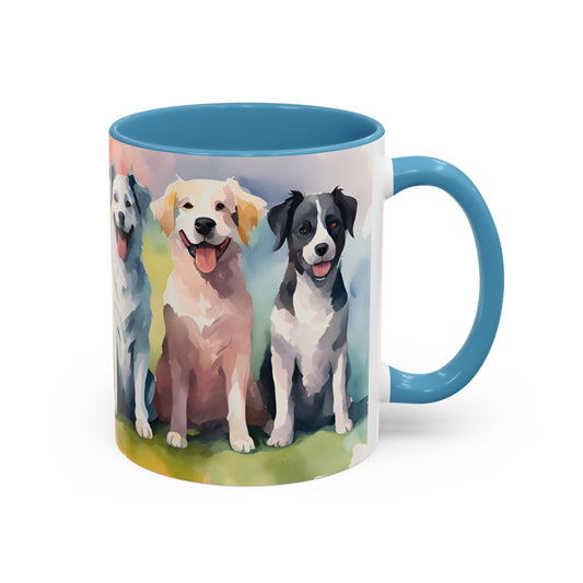 Multicoloured Doggies 8 Accent Mug 11oz