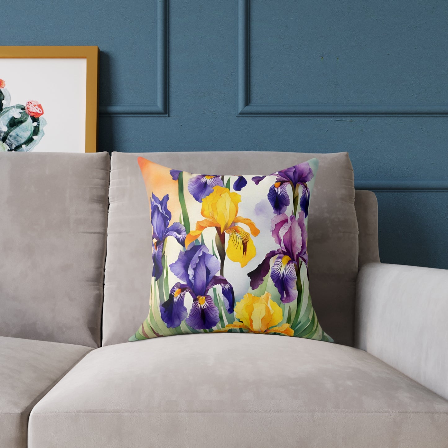 Irises 04 Poly Pillow - Natures Beauty Design