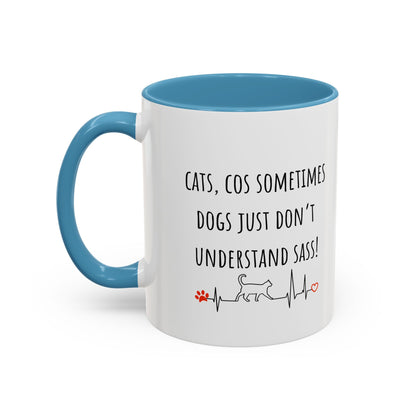 Cats V Dogs 02 Accent Coffee Mug (11oz)