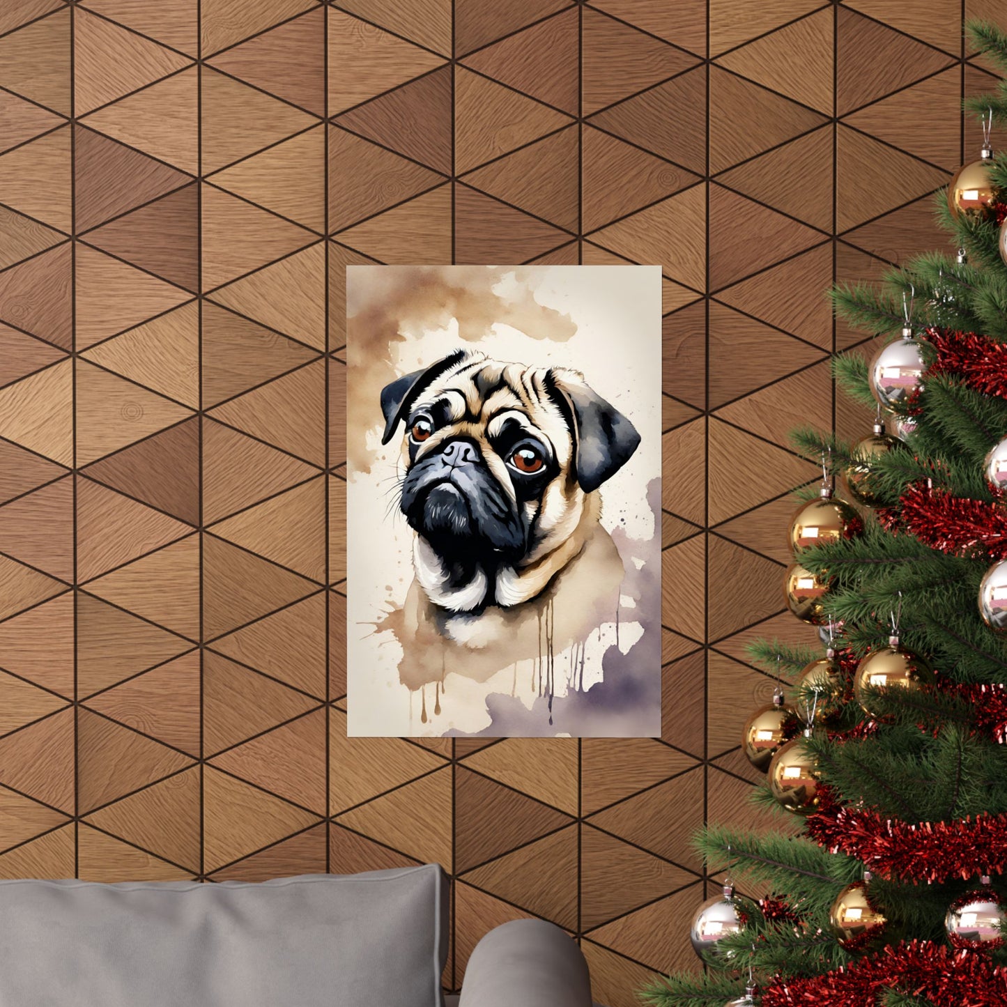 Dogs Pug 03 Matte Vertical Poster