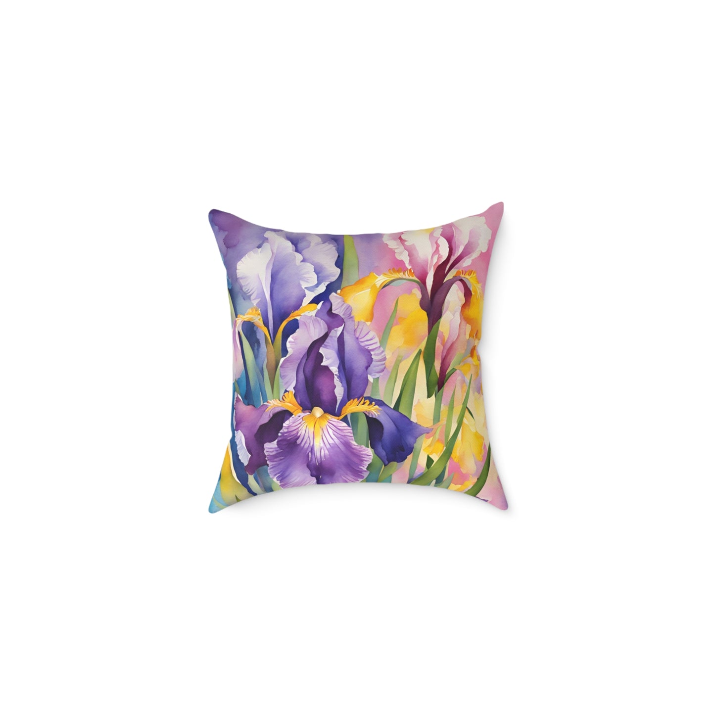 Irises 03 Poly Pillow - Natures Beauty Design