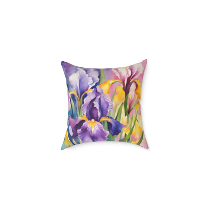 Irises 03 Poly Pillow - Natures Beauty Design
