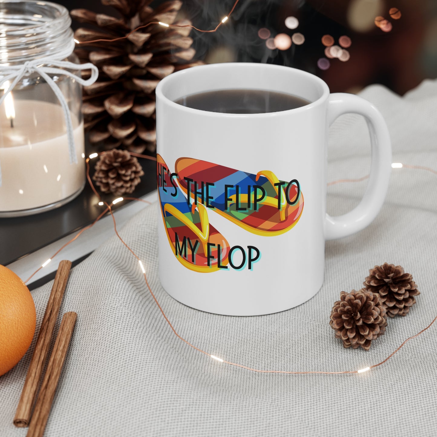 He’s The Flip To My Flop Valentines Mug Ceramic 11oz