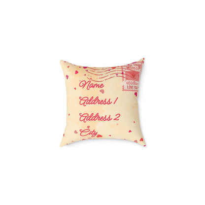 Personalized Valentines Letter Poly Pillow