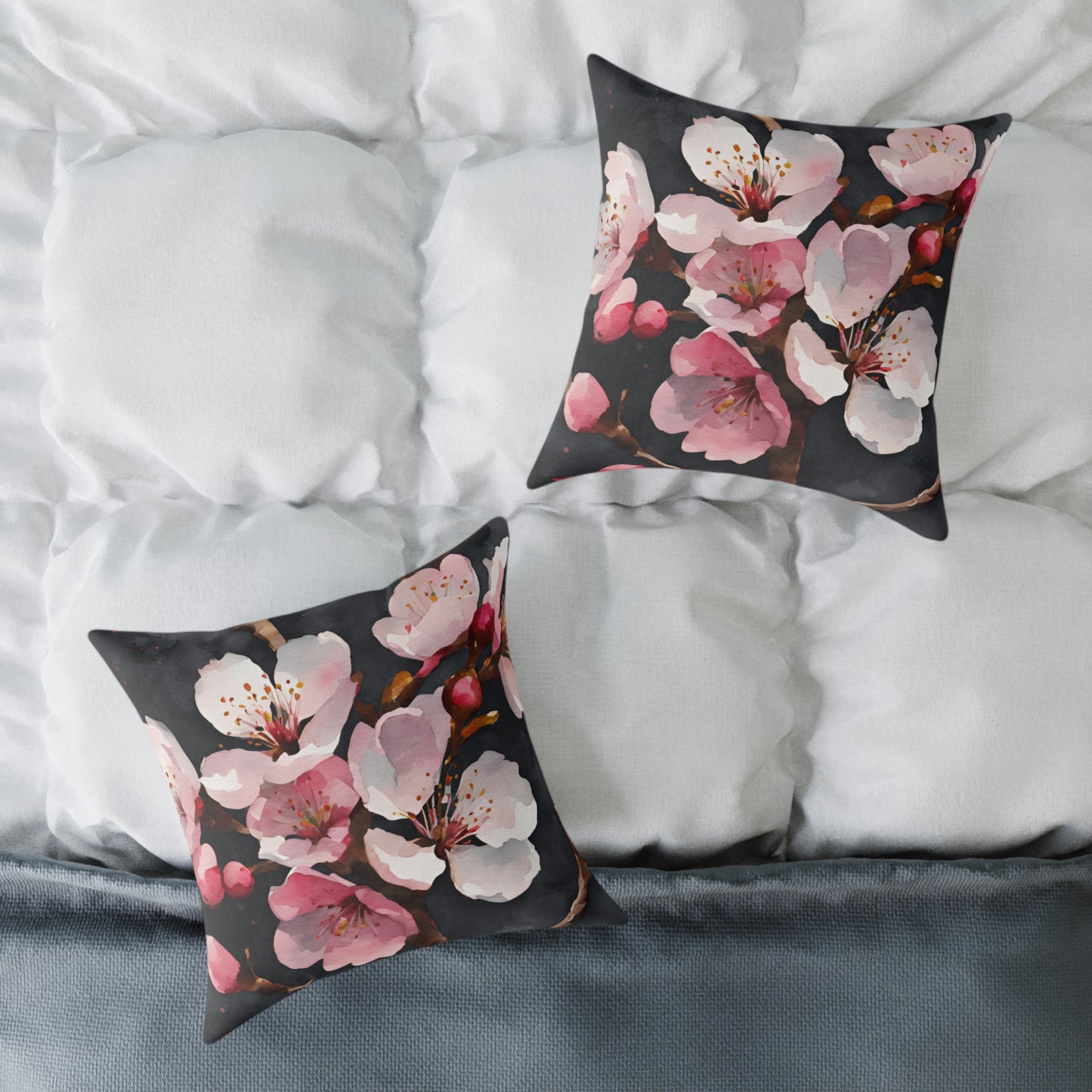 Cherry Blossom 02 Poly Pillow - Natures Beauty Design