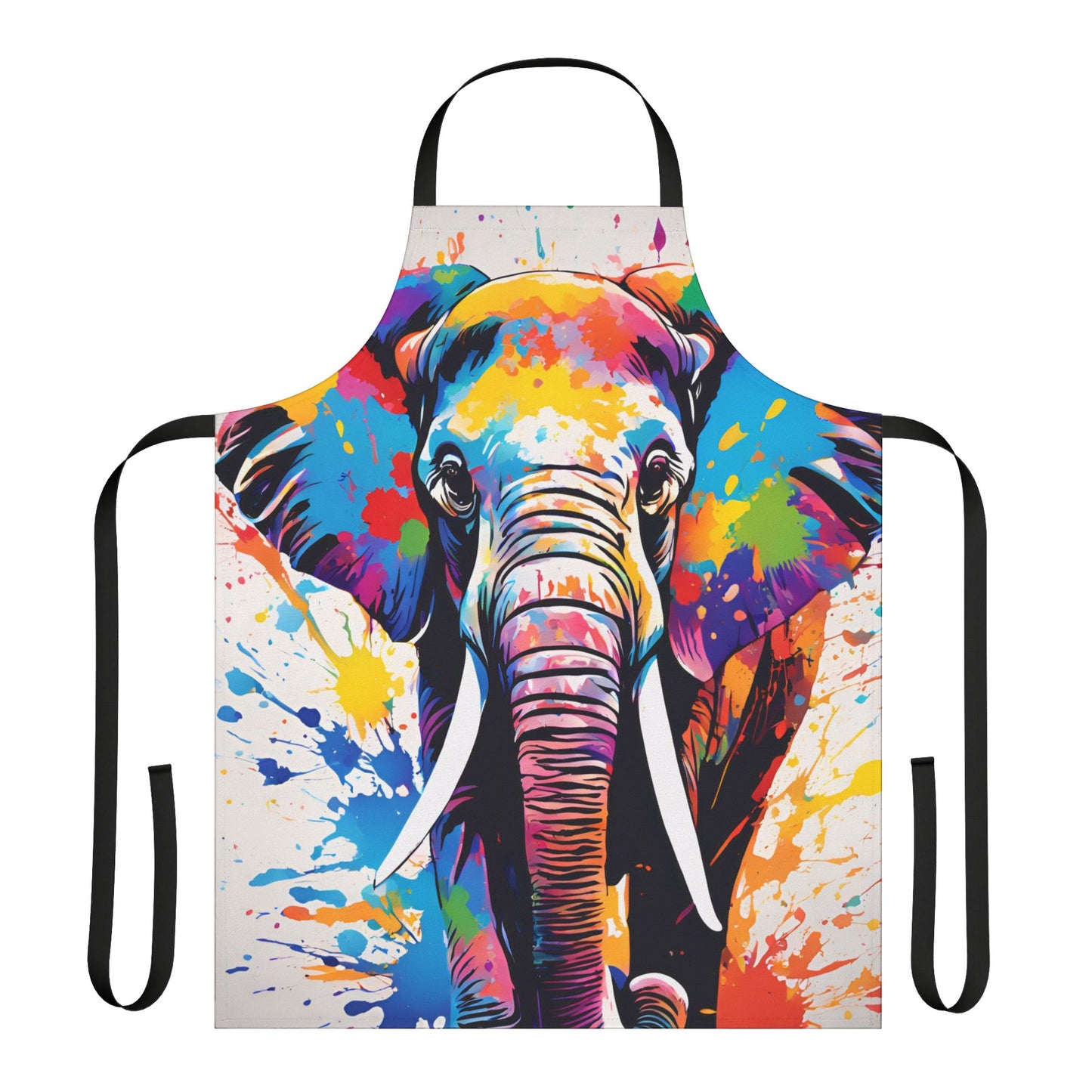 Multicolored Elephant Adult Apron (AOP)